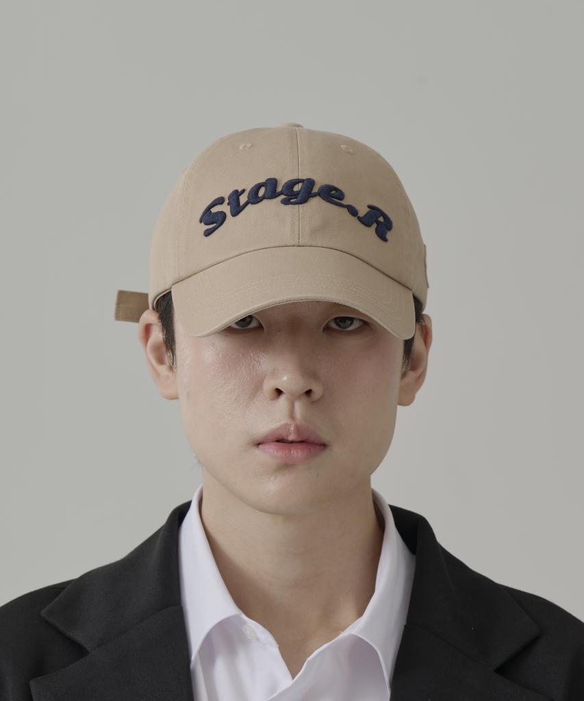 Seuteijial Volume Logo Washed Ball Cap [Beige]