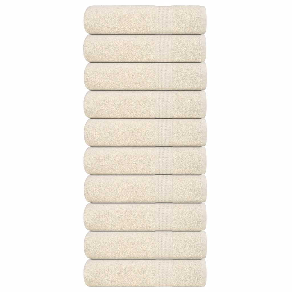 FROGN Bath Towels 10 pcs Cream 100 x 150 cm 360 g m²