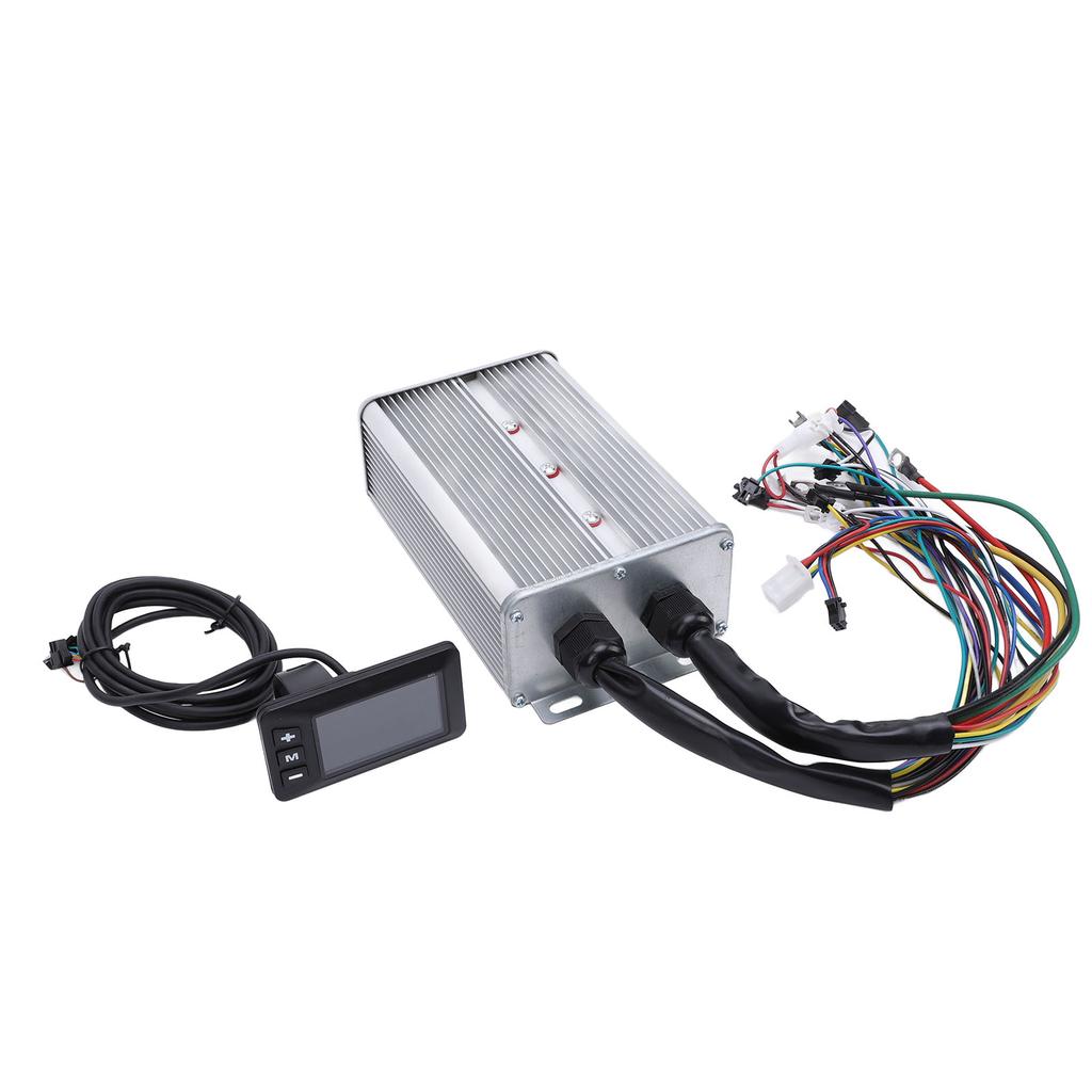 36V 48V 60V 1500W 50A Electric Bike Controller Kit Aluminum Alloy Brushless Controller with G51 LCD Display Control
