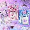 9 In 1 Butterfly Stationery Set INS Highlighter Pen Study Stationery Gifts Pencils Erasers Ballpoint Pen Office Stationery Kit