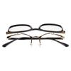 Meigan Reading and Blue Light Aspheric with Boston Flip-Up Glasses, Stylish, Lightweight, Men's Women's, Blocking, Lenses, Case, Style, Black, +3.50