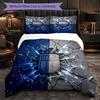 Set Biancheria da Letto 3 Pezzi con Motivo Calcio Italia Copripiumino Morbido in Microfibra con Federe per Camera da Letto
