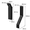 Yamazaki Tower Folding Door X D7 X H28cm In Easy Entry Product 3723 Stopper, Black, Tape-Attached, Approx. W4.5 (When Use), Double-Sided Tape,