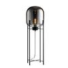 Nordic Industrial Smoky Gray Glass Floor Lamp - Creative Design for Living Room & Bedroom