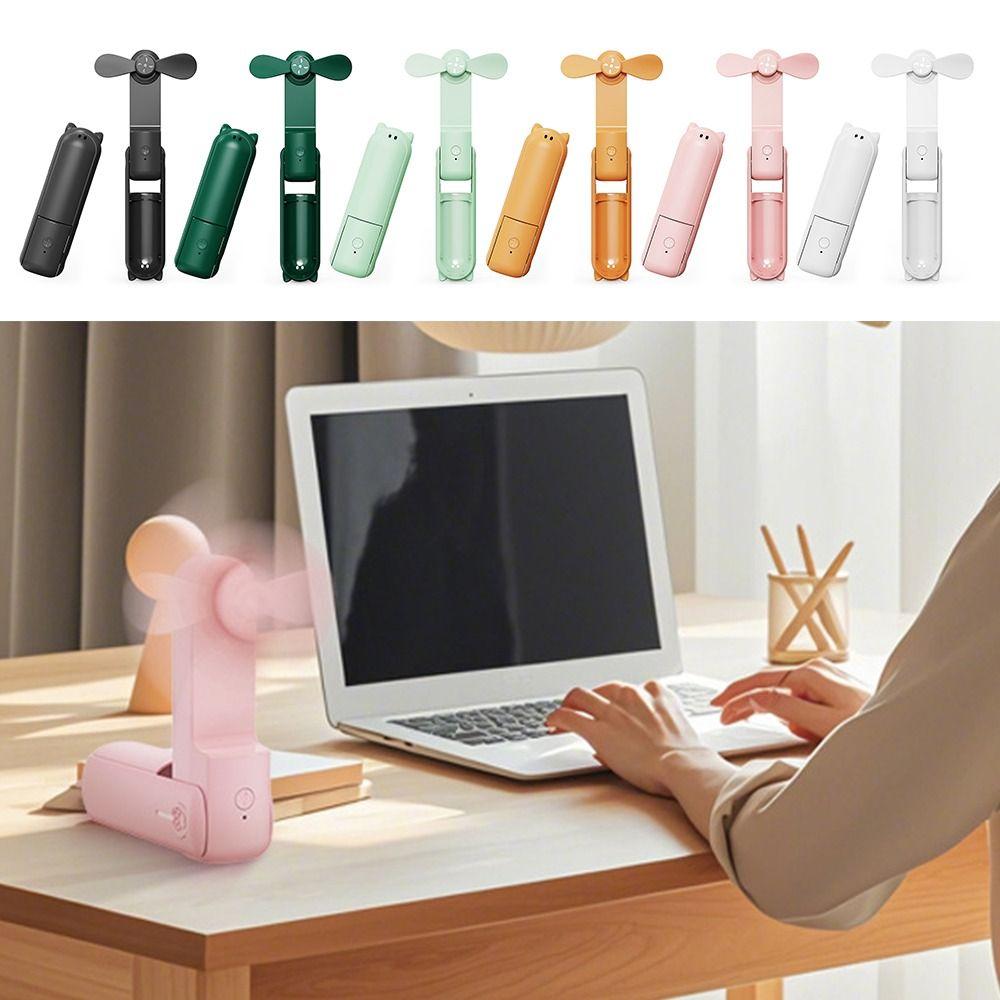 

1200mah Mini Kitten Fan Portable Home Handy Portable Charger New Handheld Small Fan рожевий