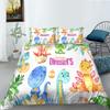 Cartoon Dinosaur Series Quilt Cover Pillowcase Two Or Three-Piece Set Polyester Digital Printing Can Be