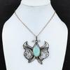 Amazonite Pendant Copper Wire Wrapped Jewelry Butterfly Gemstone Pendant Amazonite Jewelry Handmade Copper Wire Wrap Pendant Gifts For Him