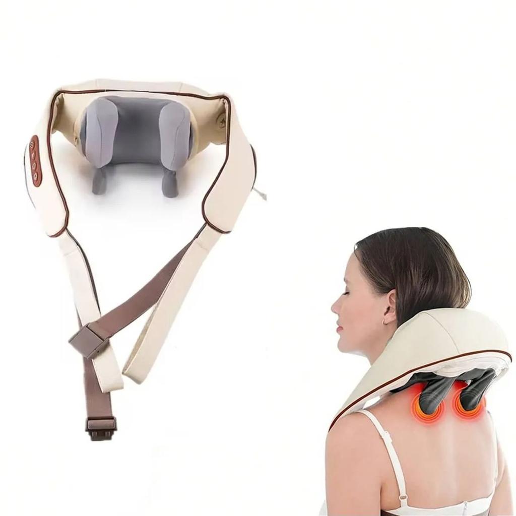 2026 NewBrushless Motor Neck And Shoulder Massager Wireless ShoulderAnd Back Kneading Massage Shawl Neck Masajeador Rechargeable