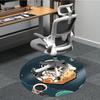 1pc Space Explorer Office Round Area Rug, Under Office Chairs Bedroom Living Room Home Decor, Room Deco