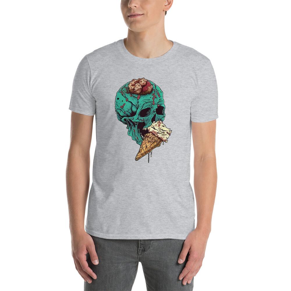 

Ice Cream Skull Short-Sleeve Unisex Graphic T-Shirt, Shirt, Summer, Teens, Adult 5XL різнокольоровий