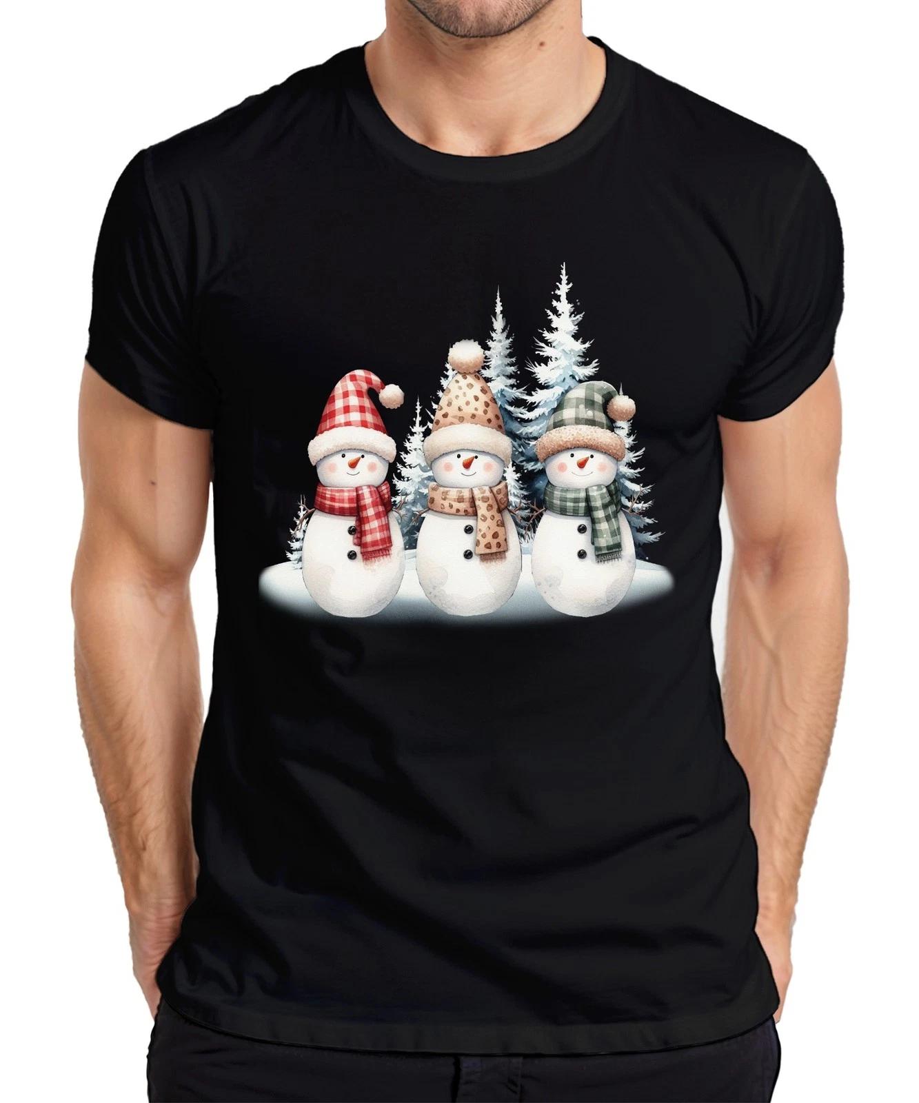 Snowmen - Christmas Xmas Gift Xmas Mens T-Shirt- 2XL