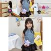 Adorable Cartoon Star Crossbody Bag For Kids Stylish Chain Strap Waterproof Pvc