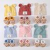 Infant Winter Hat and Socks Set for Baby Boys Girls - 0-12 Months Unisex
