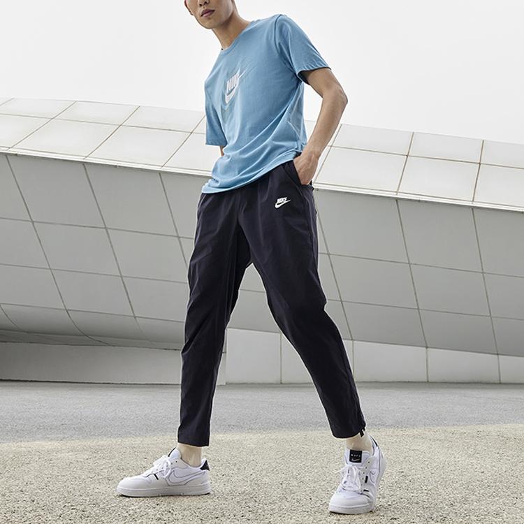 Nike Ss22 Multi Letter Logo Solid Color Casual Crew Neck Short Sleeve T-Shirt Men Tops Cobalt-Blue DR0998-424