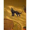 Gothic Wolf Metal Wall Art Handcrafted Howling Sculpture Black Decor