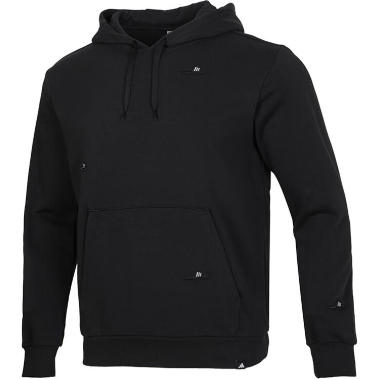 adidas Unisex Black Essential Small Logo Hoodie JJ4005 M
