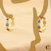 18K Gold-Plated Enamel Devil's Eye Ear Hoops for Women - Fashionable, Color-Retentive Design