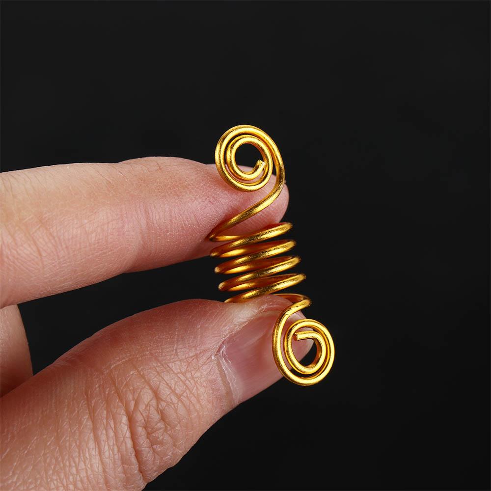 10Pcs Hair Braids Spring Hair Rings DIY Cuffs Tubes Hair Accessories Dreadlocks Beads  African