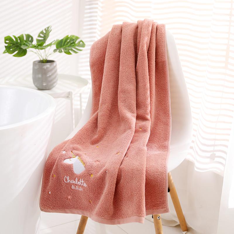

Банное полотенце из чистого хлопка, утолщенное коралловое флисовое мягкое впитывающее быстросохнущее полотенце для взрослых 70*140cm розовый