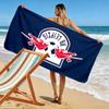 Large Beach Towel with RB Leipzig Red Bull Crest, Quick Dry, Soft and Absorbent, for Soccer Fan Beach Pool Travel