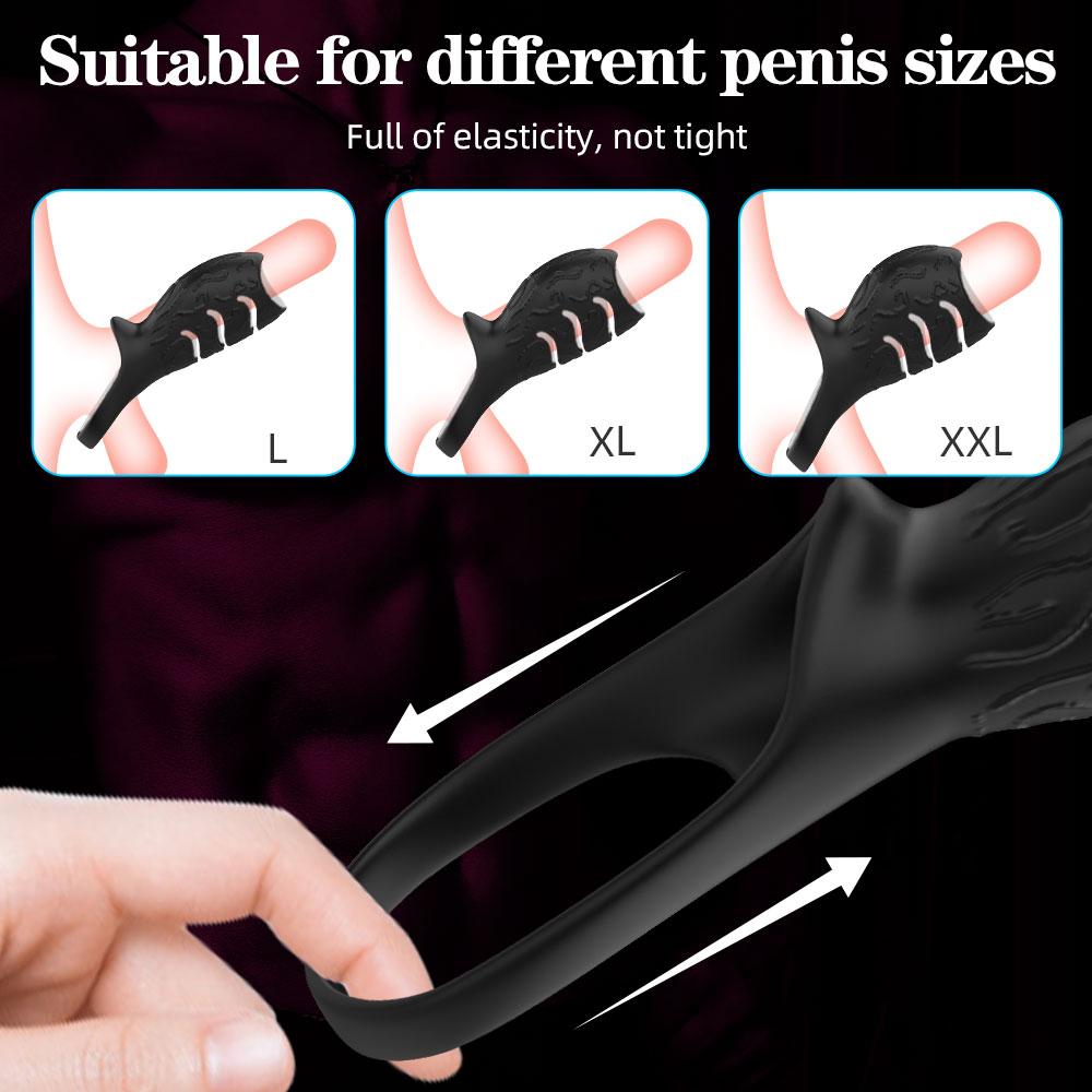 Vibrating Penis Sleeve Cock Ring Adult Sex Toys for Men Women Penis Ring Vibrator G-Spot Stimulation Male Couple Sex Toy