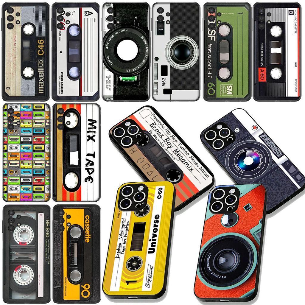 Retro Camera Vintage Cassette Tape Old Case for Motorola Moto Edge 50 30 Fusion 40 NEO Ultra Pro G22 G23 G20 G35 G84 G13 G53