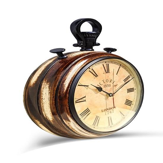 30,48 cm Victoria London Ceas de perete cu etaje din lemn in stil vintage, cea mai buna idee de cadou, pentru decorarea peretelui