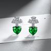 Heart Fancy Colorful Heart Fashion Zirconia Sparkling Classic Stud Earrings for Women Dazzling Female Elegant Accessories Timeless Jewelry