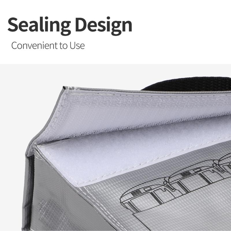 Fireproofs Battery Safety Bag for 4K/AVATA2 Drones, High Resistance Portable Storage Pouch