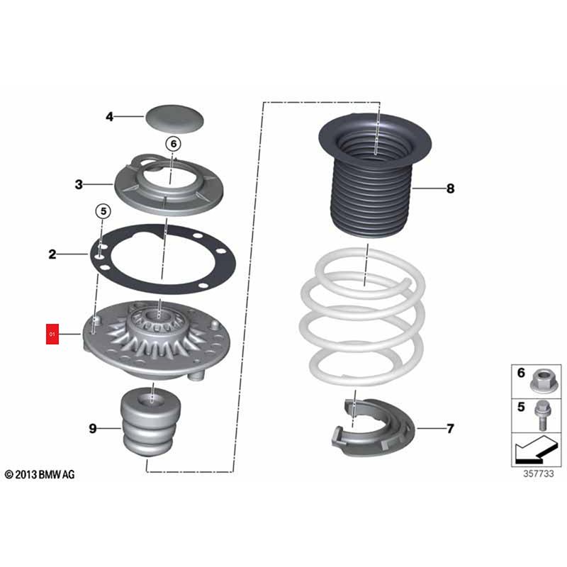 Front Axle Thrust Bearing Spring Seat For BMW MINI Cooper 31305A04C11 31306884181 31336892617 31306884457 31306880367