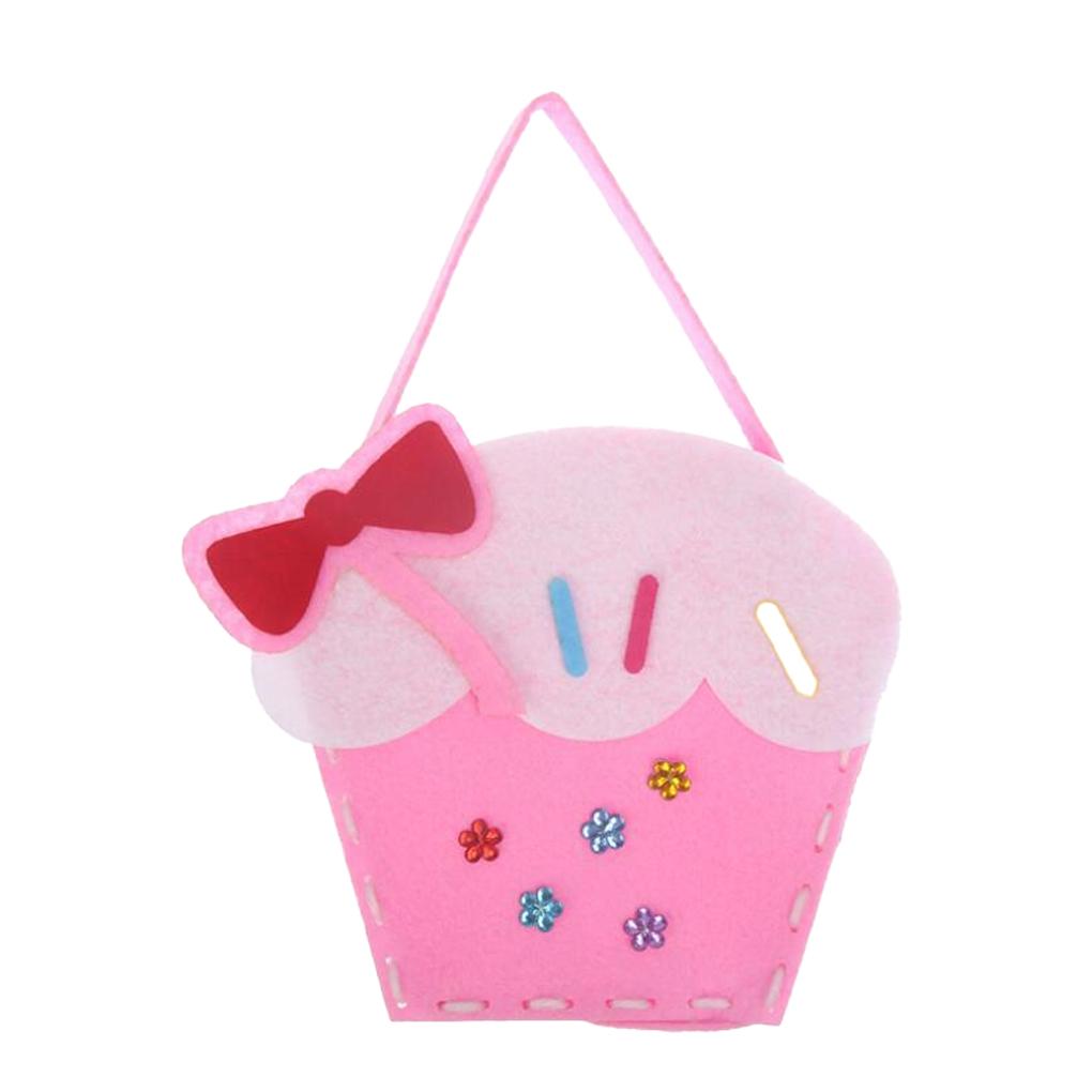 

Children DIY Craft Bag Cute Fashion Cloth Cartoon Handbag Portable Handicraft Toy Sewing Birthday Gifts for Performance