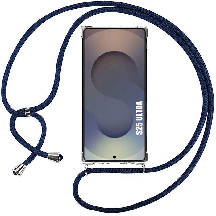 Samsung Galaxy S25 Ultra Case - with Navy Blue Strap - BooLing®