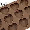 Dessert Mold 15 Cavity Chocolate Non-stick Food Grade DIY Silicone Fondant Creative Love Heart Shape Candy Baking Mould for Bakery