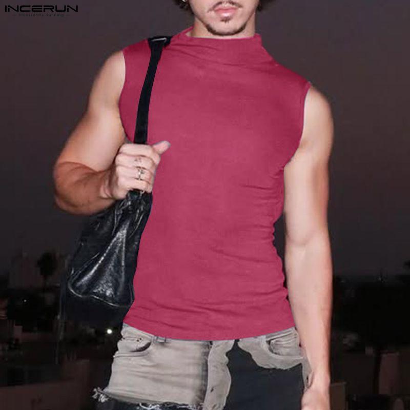 INCERUN Men Women Sleeveless Backless Casual Fitted Party Tank Tops