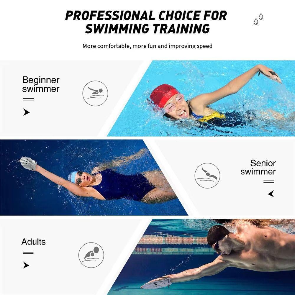 Silikon-Armbänder Schwimmtraining Handpaddel Verstellbare Handflossen für Erwachsene und Jugendliche