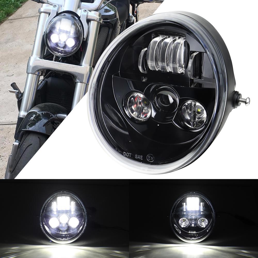 For Motorcycle V Rod Led Headlights Hi/low Beam Light for For V Rod VRSCF VRSC VRSCR 2002-2017 Headlamp 60W