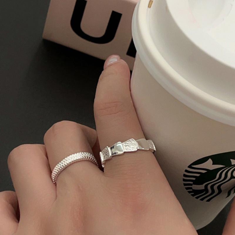 Chic Minimalist Dragon Scale Copper Ring With Exquisite Geometric Style For Fashionable Women
