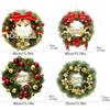Christmas Wreath Merry Christmas Front Door Ornament Wall Artificial Pine Garland for Party DGreenr