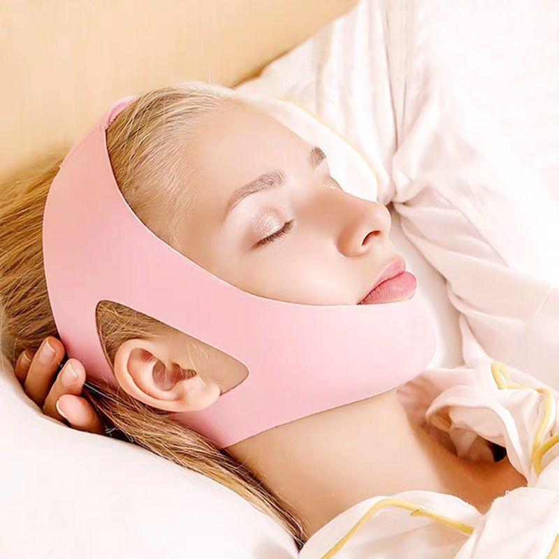 Cinto Antirronco Parar de Roncar Tira para o Queixo Mulher Homem Ferramentas de Suporte para Dormir à Noite Proteção contra Ronco Bandagem para o Queixo Cuidados com a Saúde