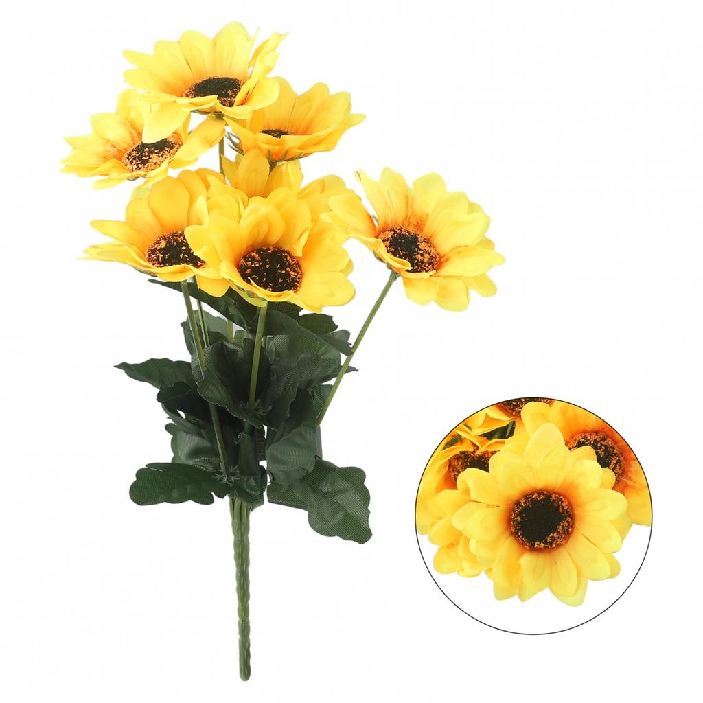 Artificial Sunflower Garden Wedding Party Decor Home Decorations Leaf