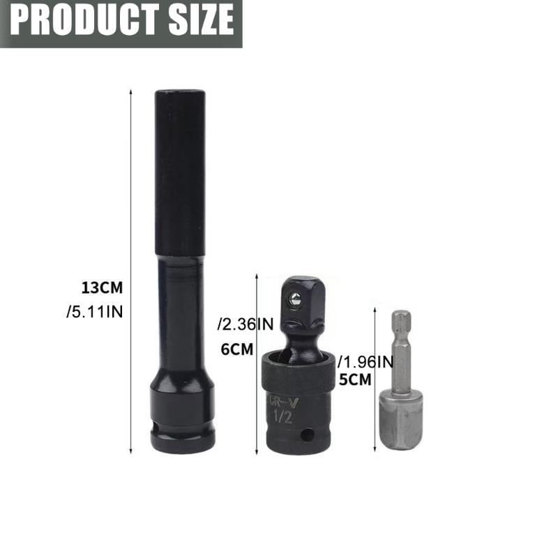 Reinforced Nut Driver Set Nut Driver for Impact Drill Deep Nut Driver Set Impact Driver Bit Set Car Repair Tool