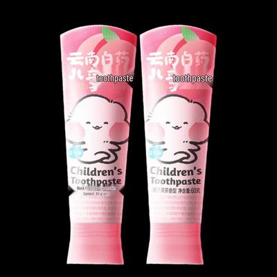 Yunnan Baiyao Sesame Street Probiotic Kids Toothpaste, Peach Flavor 60g X 2