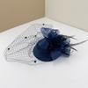 Feather Women Mini Mesh Hat Headband Flower Veil Hair Clips Small Fedoras Headwear  Bridal Headwear