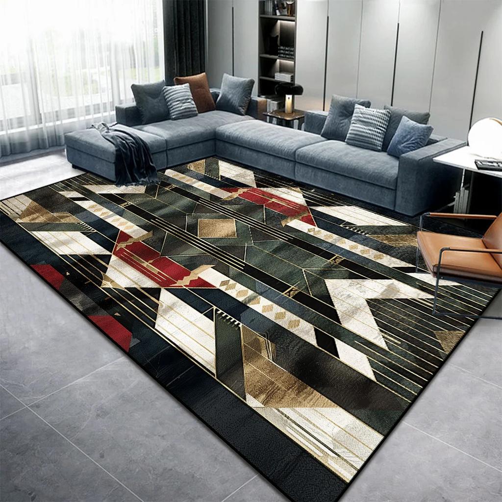 Modern Abstract Non - Slip Washable Area Rug Soft Living Room Carpet for Bedroom Lounge & Coffee Table Home Decor Floor Mat