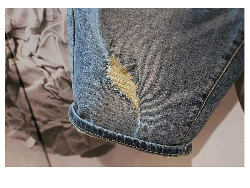 Men's 2024 Trendy Ripped Denim Shorts - Street Style Casual Five-Point Pants