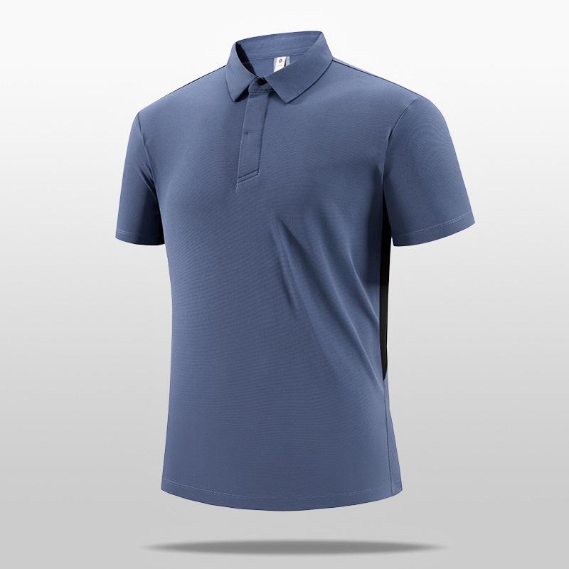 Premium Brand Men's Quick-Dry Golf Polo Shirt with Stand-Up Collar - High-End Design