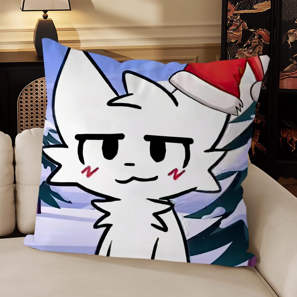 Boykisser Silly Cat Cute Pillow Case Sofa Living Room Bedroom Headboard Backrest Cushion Square Cushion Nap Time