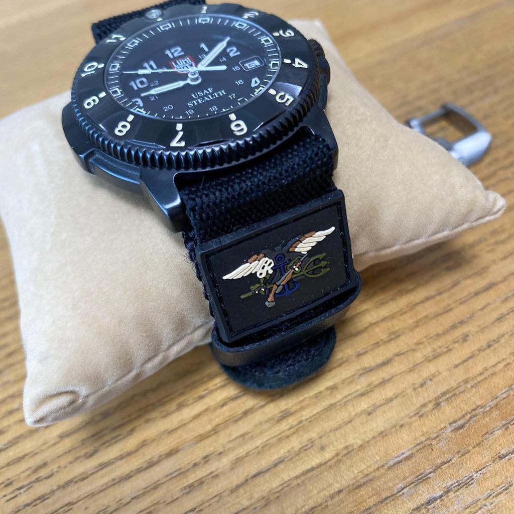 Used Rare "LUMINOX" Luminox Nighthawk F-117 Black Belt