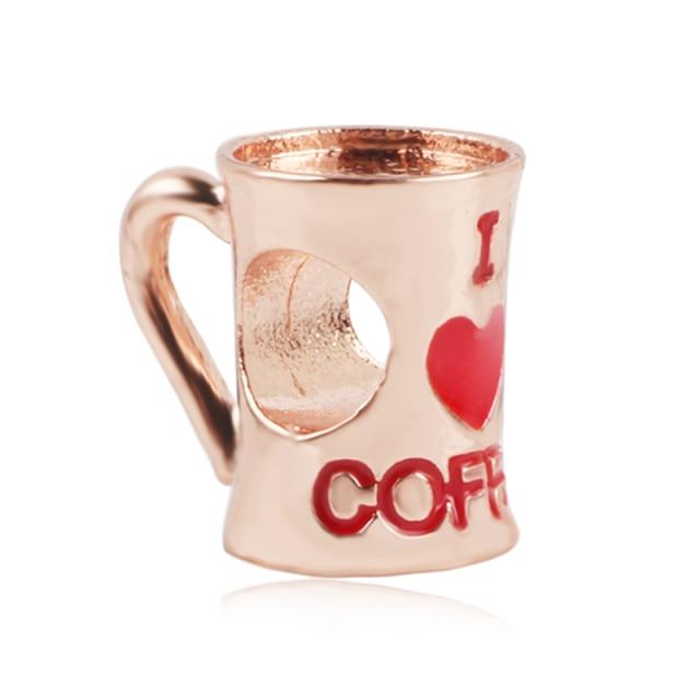 Подвеска из розового золота с цветком в виде листа и короны в виде сердца — фото 42