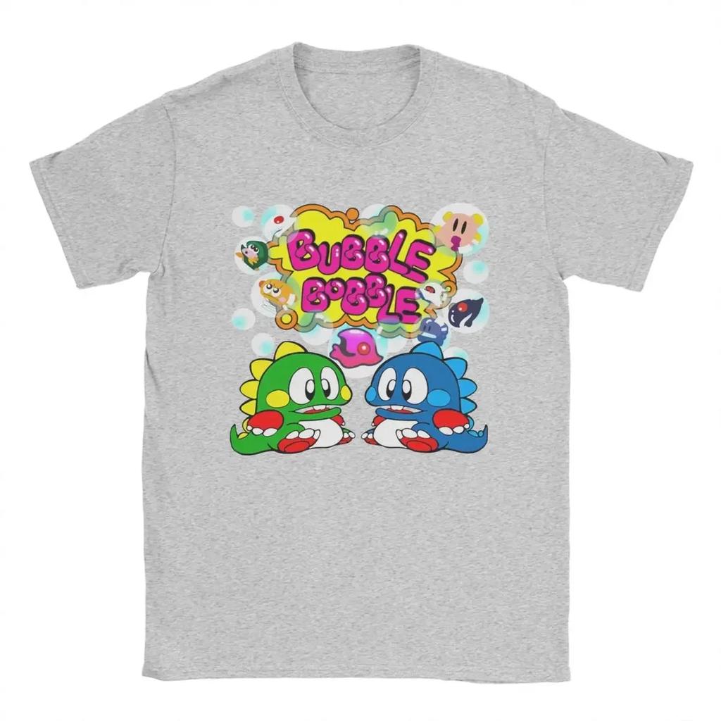 New Model Bubble Bobble Game T-Shirt for Men Casual Cotton Tee Shirt Crew Neck Short Sve T Plus Size Tops
